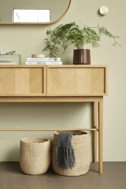 Sidebord 'Herringbone' - Ek
