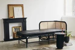Sidobord 'Erie' Runt 40cm - Svart Marmor