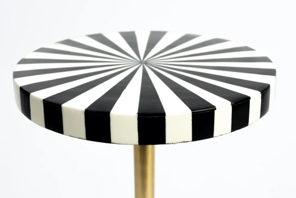 Sidobord 'Strike Lucky' - Svart/Vit