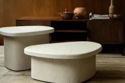 Sidobord 'Veda' 41cm- Beige