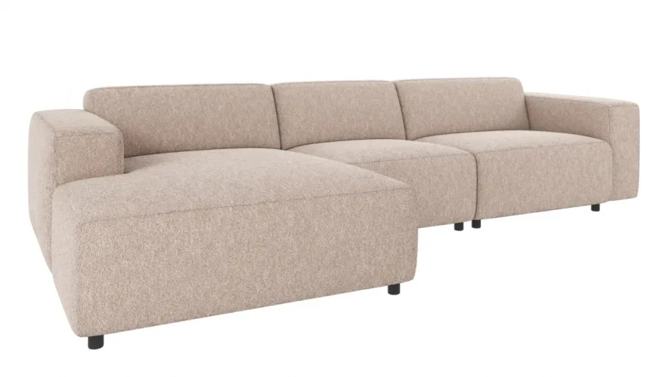 4-Sitssoffa 'Willard' Schäslong V - Ljusbeige
