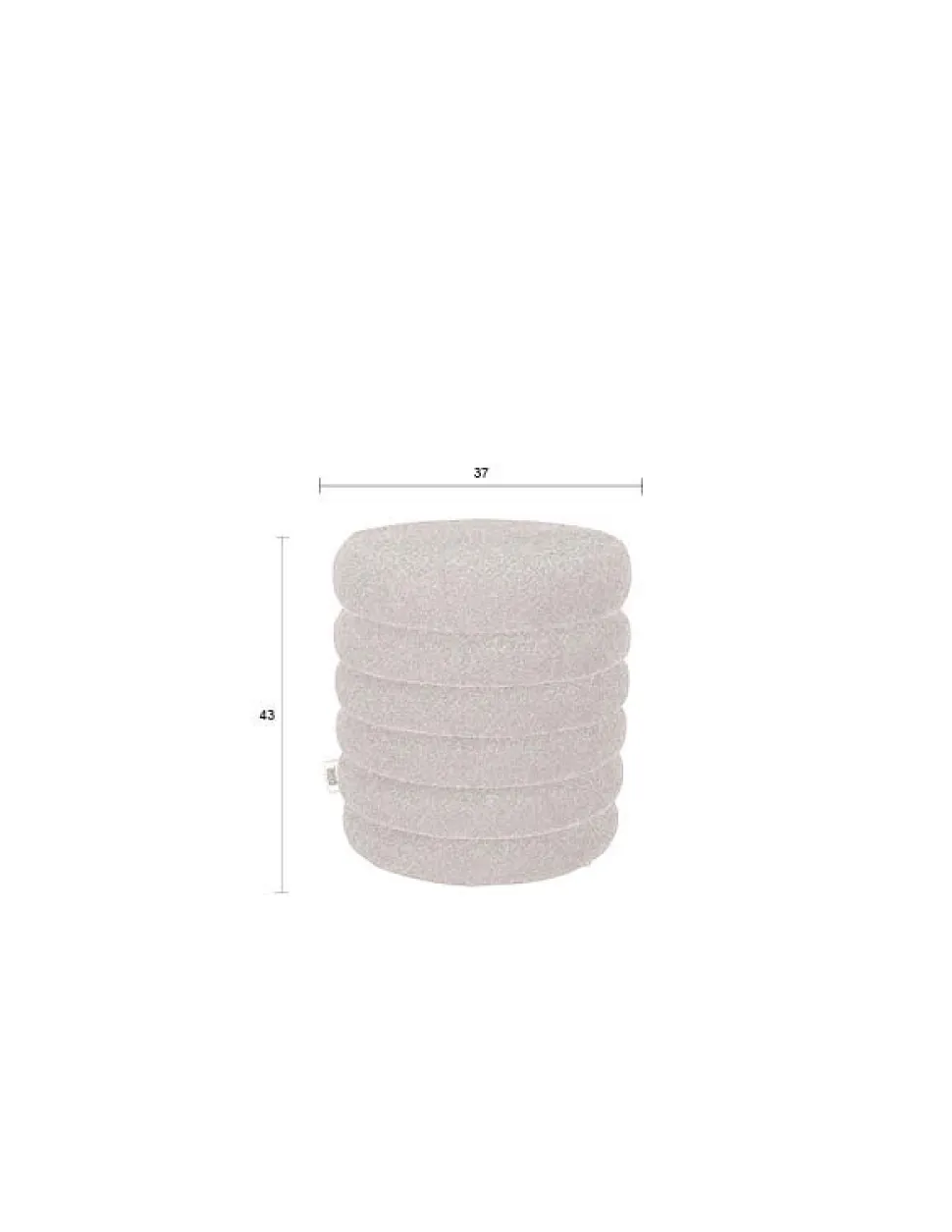 Sittpuff 'Fern' - Brun/Svart
