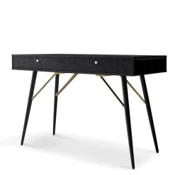 Skrivbord 'Lux' - Svart/Mässing