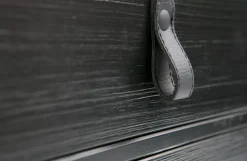 Sängbord 'Zola' låda+skåp - Svart