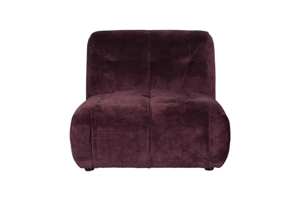 Soffa 'Giada' 1-sits - Plommon