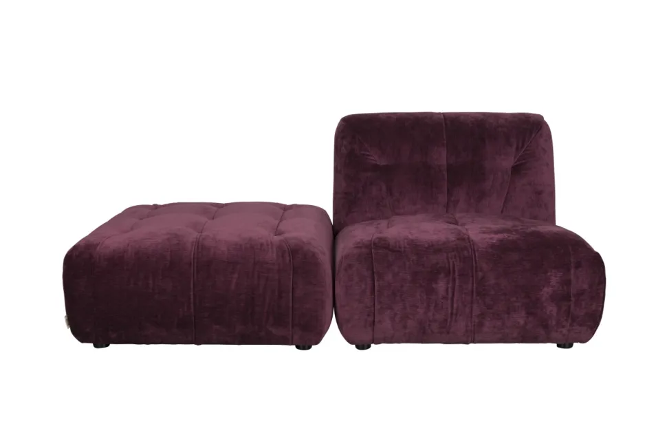 Soffa 'Giada' 1-sits - Plommon