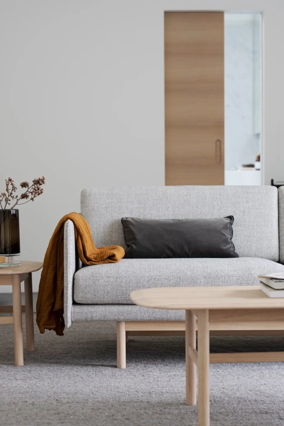 Soffa 'Hammond' 2-sits - Grå/Natur