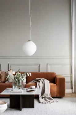 Soffbord 'Brooksville' 90x90cm - Vit/Brun