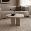 Soffbord 'Créme' Runt 75cm - Natur