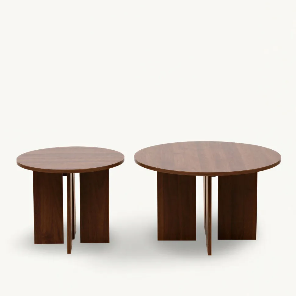 Soffbord 'Créme' Runt 75cm - Valnöt
