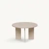 Soffbord 'Créme' Runt 75cm - Vitpigmenterad