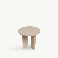Soffbord 'Créme' Runt 55 cm - Vitpigmenterad