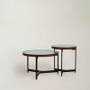 Soffbord 'Marble' 2 delar - Svart/Vit