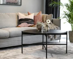 Soffbord 'Skye' Runt 89cm - Svart