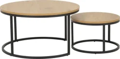 Soffbord 'Spiro' 80cm - Natur/Svart