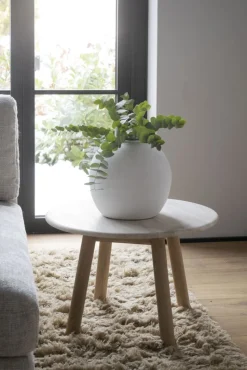 Soffbord 'Taransay' Runt 60cm - Beige/Vitpigmenterad