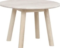 Soffbord 'Taransay' Runt 60cm - Beige/Vitpigmenterad
