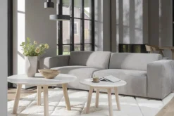Soffbord 'Taransay' Runt 90cm - Beige/Vitpigmenterad