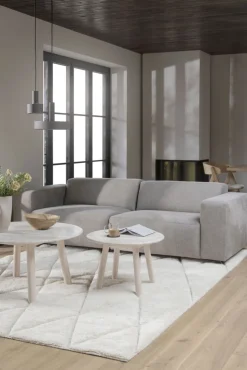Soffbord 'Taransay' Runt 90cm - Beige/Vitpigmenterad