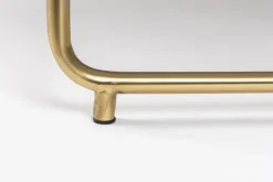 Soffbord 'Timpa' Runt 70cm  - Grön marmor/Guld