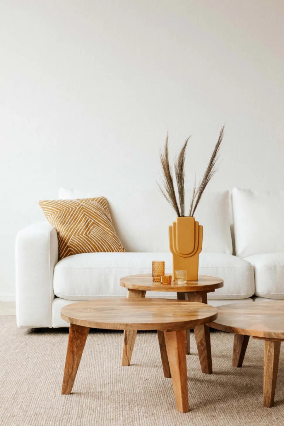 Soffbord 'Vintage' Runt 50cm - Natur