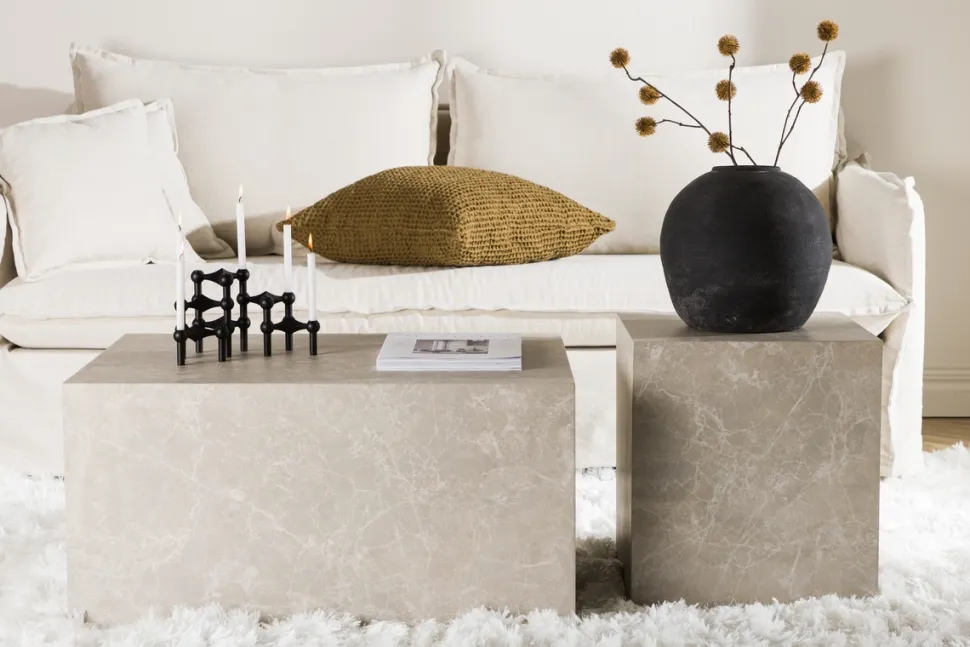 Soffbord 'Ydre' 60x80 - Beige