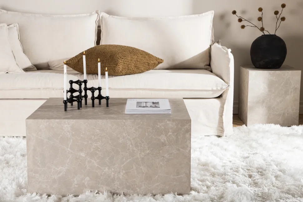 Soffbord 'Ydre' 60x80 - Beige
