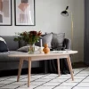 Soffbord 'Yumi' 130x65cm - Vitpigmenterad