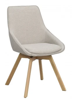 Stol 'Alison' - Beige/ek
