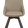 Stol 'Alison' Läder - Beige/brun