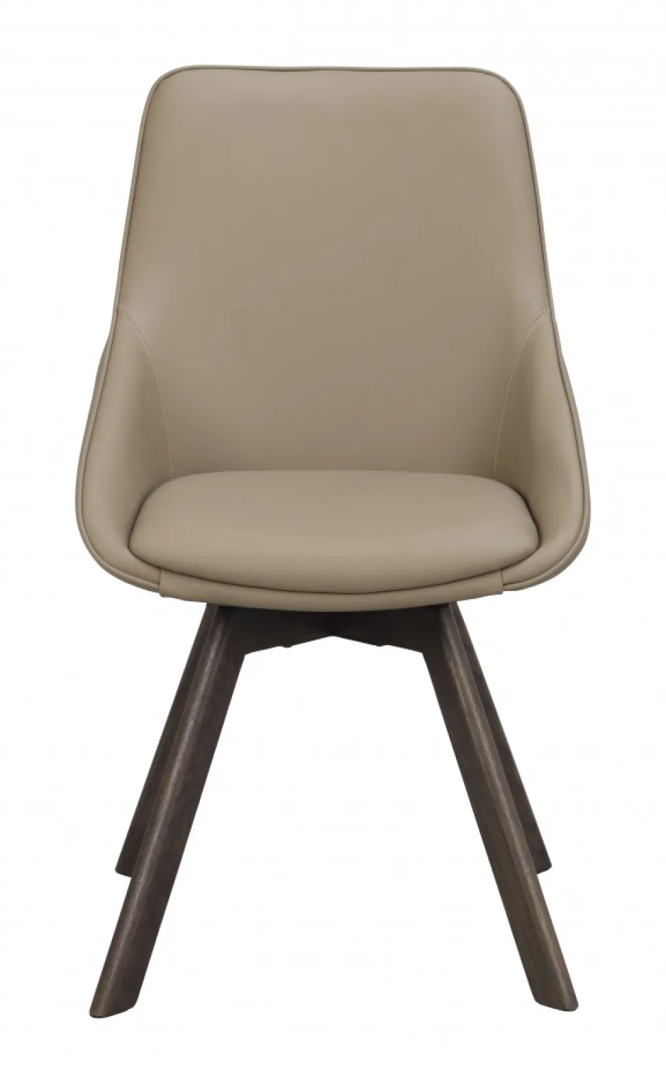 Stol 'Alison' Läder - Beige/brun
