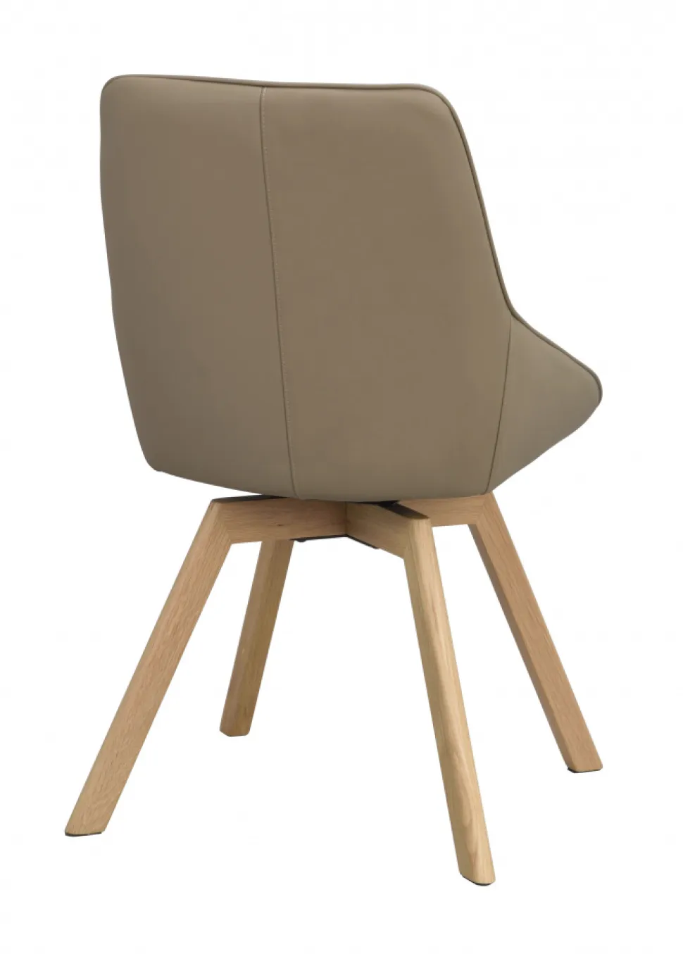 Stol 'Alison' Läder - Beige/ek