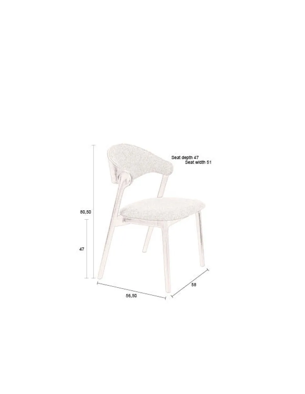 Stol 'Babington' - Beige