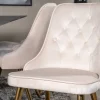 Stol 'Elverum Deluxe' - Beige/Mässing