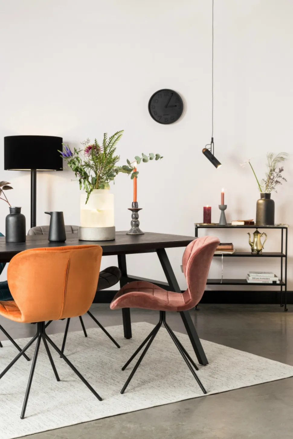 Stol 'Omg' - Sammet/Orange