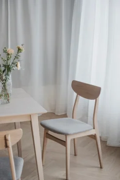 Stol 'Rodham'- Vitpigmenterad/Ljusgrå