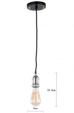 Taklampa 'Chrome' - Glas/Metall