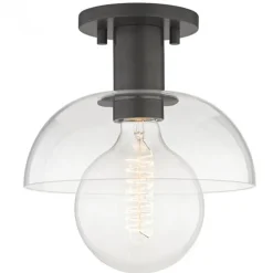Taklampa 'Glass Shade' - Svart
