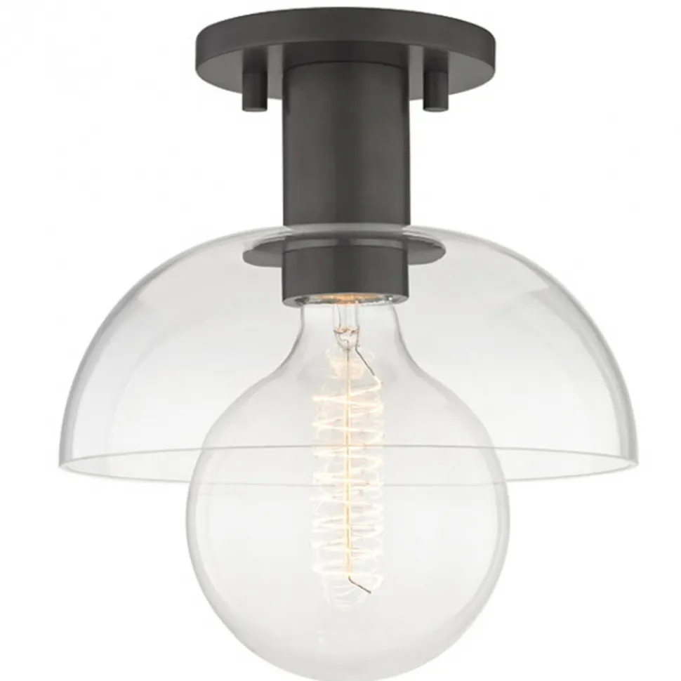 Taklampa 'Glass Shade' - Svart