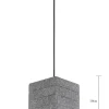 Taklampa 'Stone Cube' - Cement