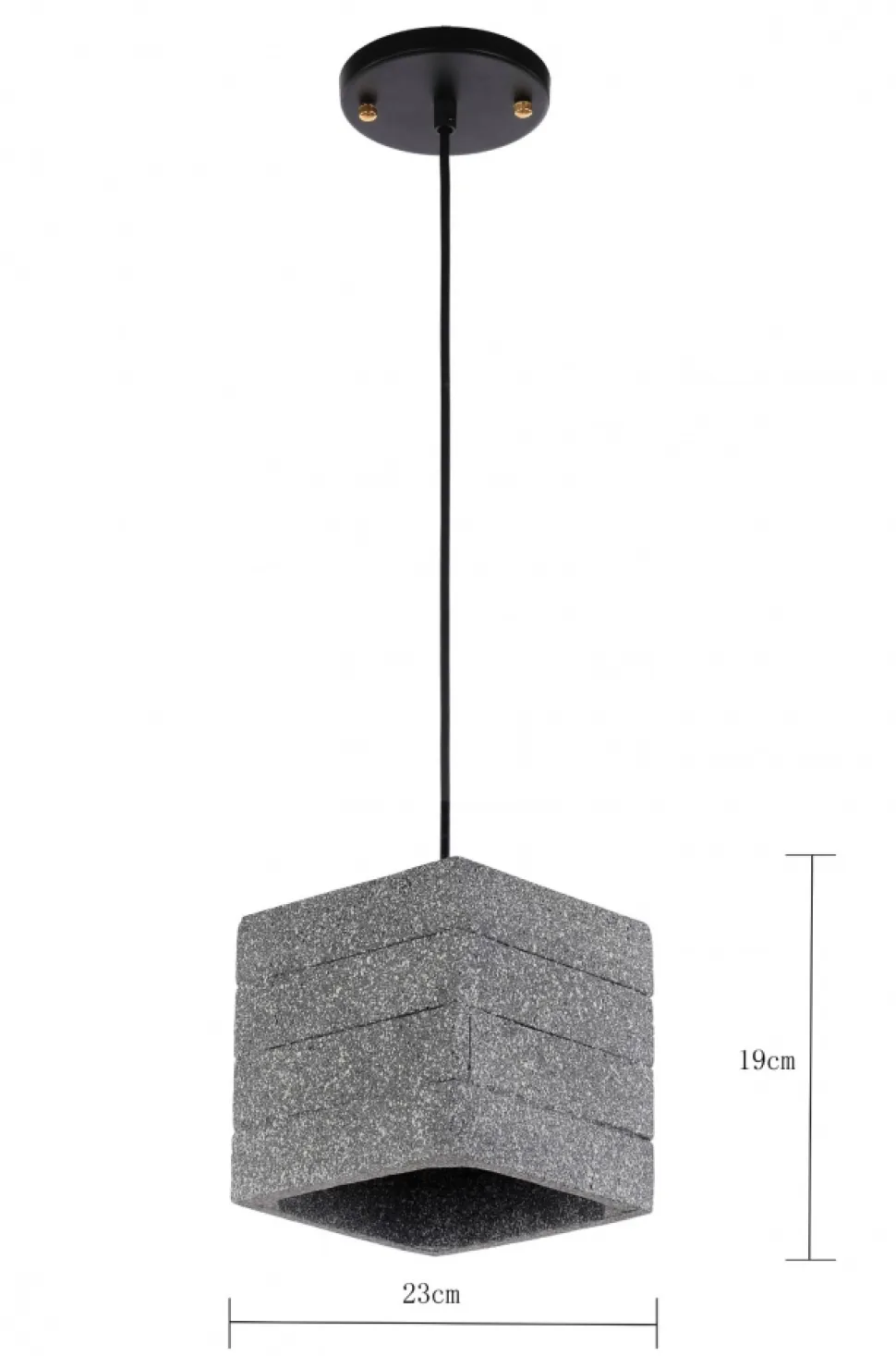 Taklampa 'Stone Cube' - Cement