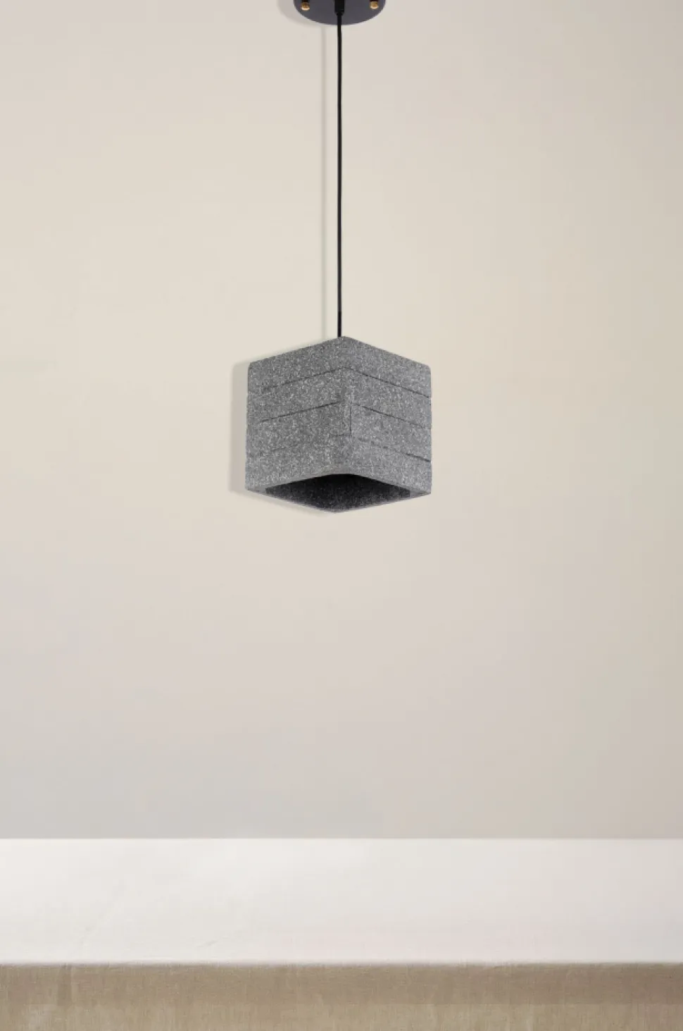Taklampa 'Stone Cube' - Cement