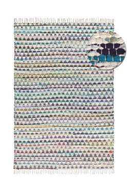 Trasmatta 'Lindby' - Multi/blå