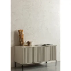 TV-bänk ‘New Gravure’ 100 cm - Beige/Svart