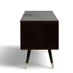 TV-bänk 'Prime' - Valnöt/Mässing