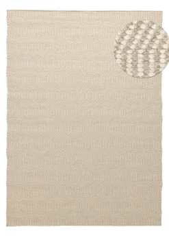 Ullmatta 'Larkana' - Beige/vit
